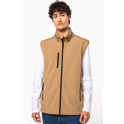 Unisex 3-layer softshell hooded jacket with removable sleeves